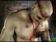 Frankenstein's Monster fucks like crazy! 3D animation