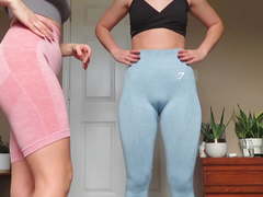 Skinny blonde with a soft cameltoe camel toe (no panties)