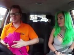 Green haired student fucks instructor